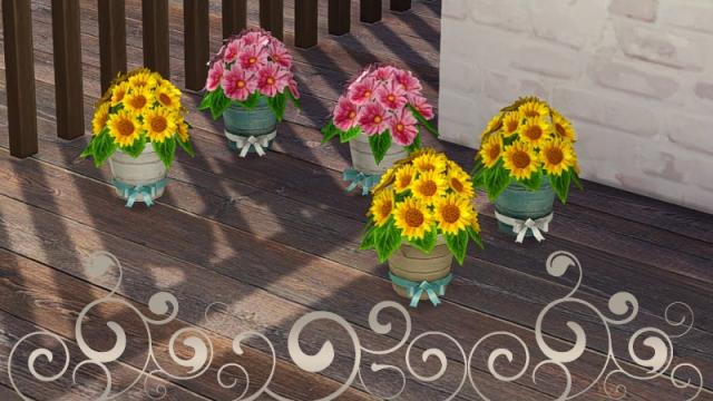 Breezy flowers для The Sims 4