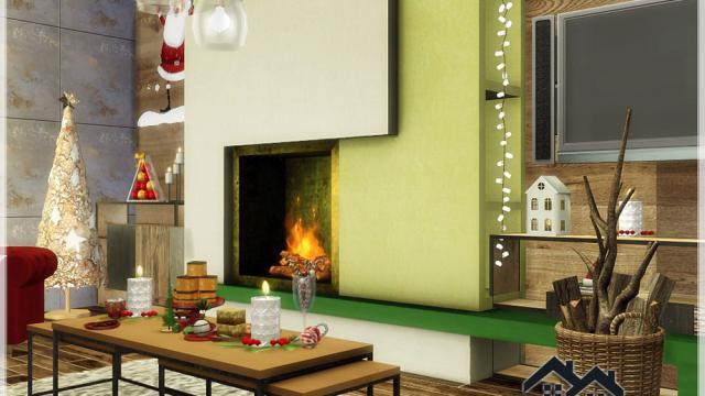 Papa Noel - Livingroom для The Sims 4