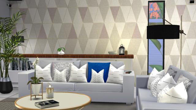 Fabric Wallpapers with Gold для The Sims 4