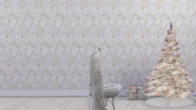 Baby's First Christmas Walls for The Sims 4