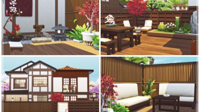 Японские таунхаусы / Japanese Townhouses для The Sims 4