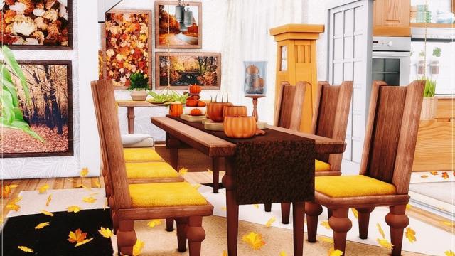 Fallen Leaves - Dining Room для The Sims 4