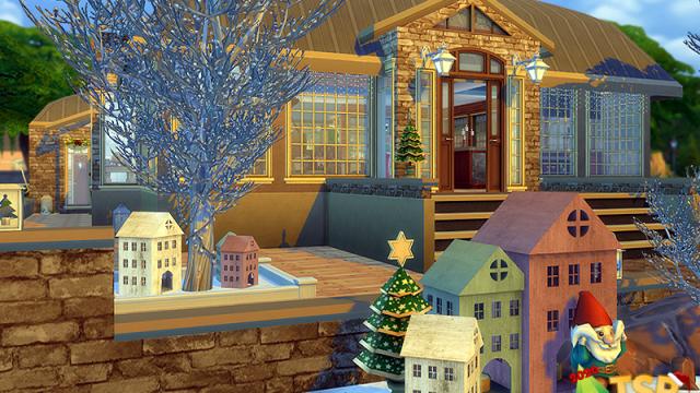 Holiday Wonderland Gazebo bar для The Sims 4