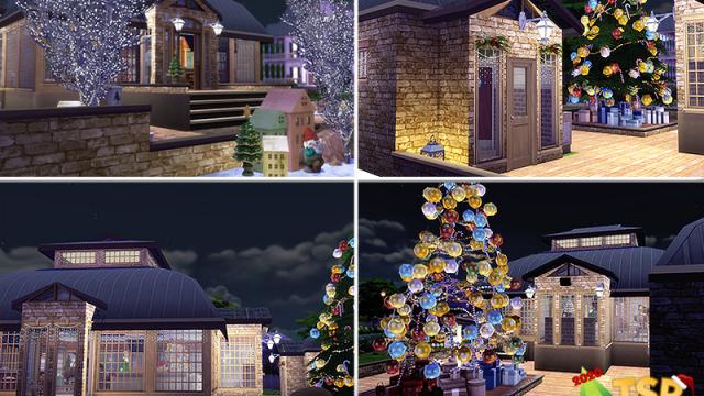 Holiday Wonderland Gazebo bar для The Sims 4