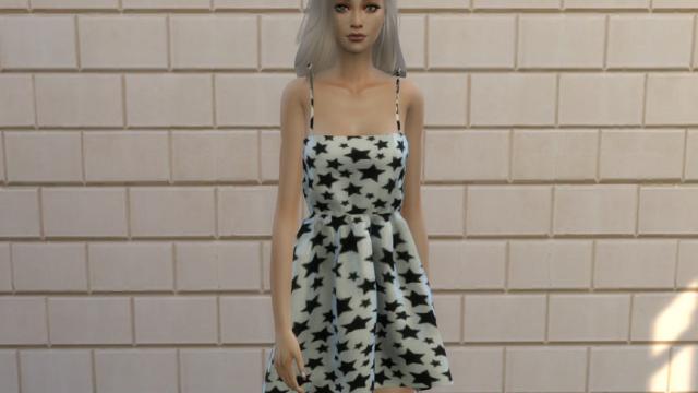 Ruched Bow Dress для The Sims 4