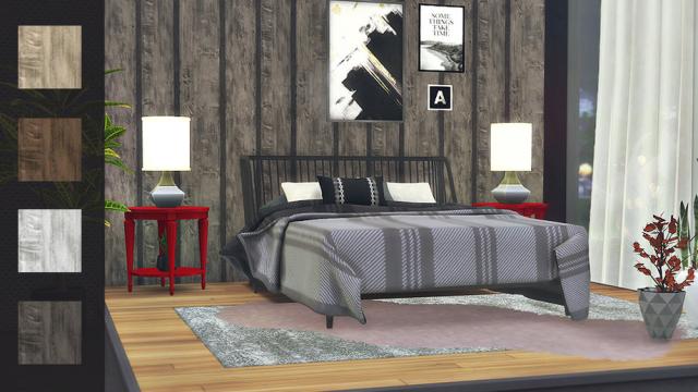 Rough Wood Plank Wall для The Sims 4