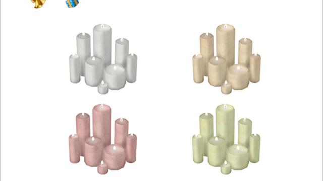 [Christmas Bedroom] - 8 large candles