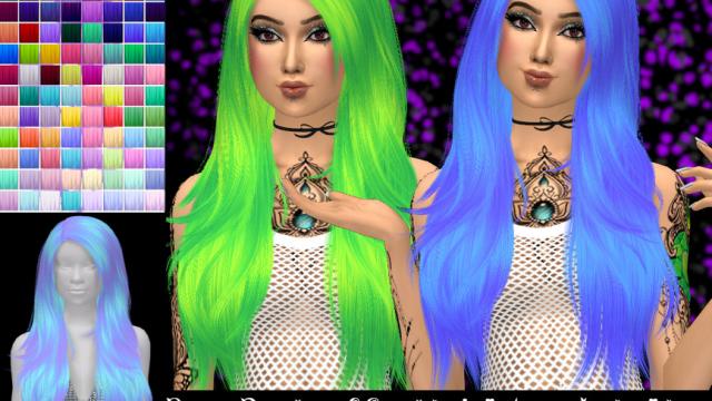 Bonus Recolor of Stealthic's Amber Lights hair для The Sims 4