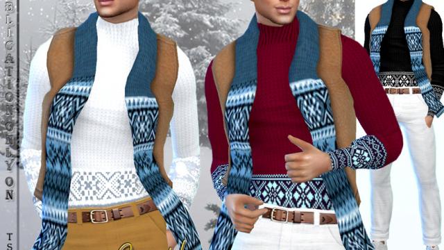 Holiday Wonderland - Men's Vest with Scarf