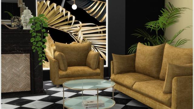 Fiora living/dining room furniture для The Sims 4