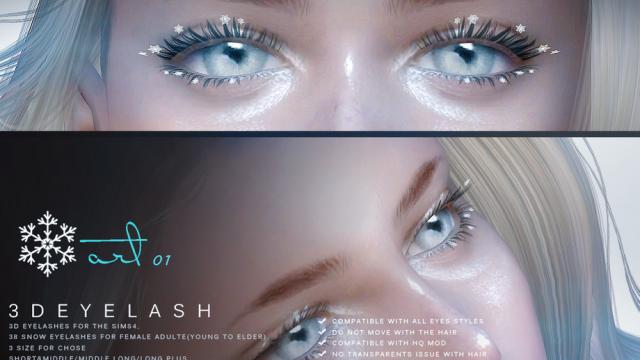 S-Club ts4 3D EYELASHES F SNOW