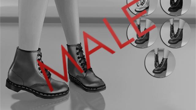 Madlen Aprilia Boots (Male) для The Sims 4