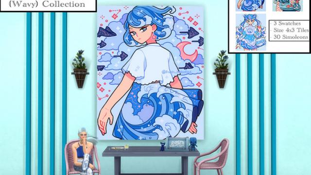 Painting Set - Fresh Bobatae (Wavy) Collection for The Sims 4