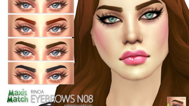 MM Eyebrows N08 - Rinoa for The Sims 4