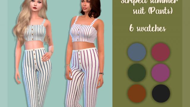 Striped summer suit (Pants)