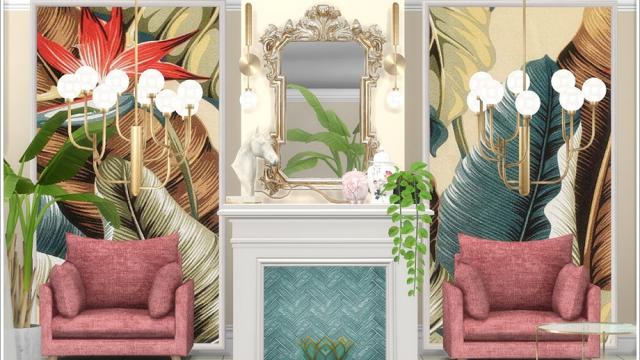 Fiora livingdining room decor for The Sims 4