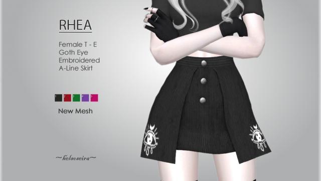 RHEA - Mini Skirt for The Sims 4