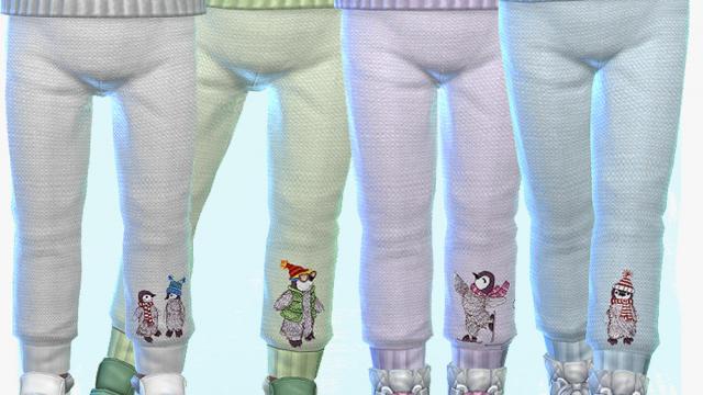 Knitted Penguin Pants для The Sims 4