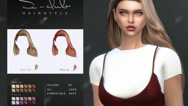 S-Club ts4 WM Hair 202104 for The Sims 4