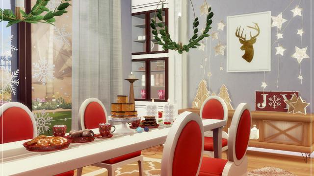 Holiday Time of Joy - Kitchen and Dining for The Sims 4