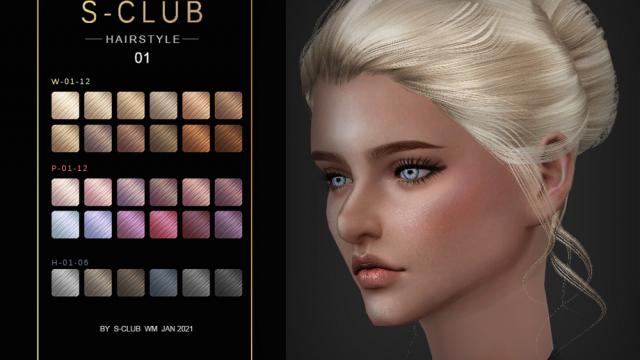 S-Club ts4 WM Hair 202101 for The Sims 4