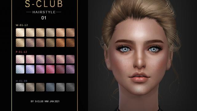 S-Club ts4 WM Hair 202101 for The Sims 4