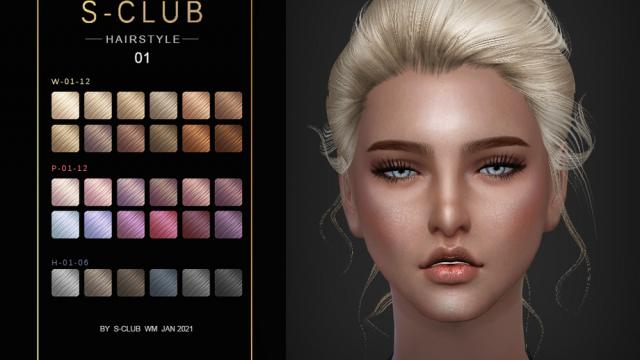 S-Club ts4 WM Hair 202101 for The Sims 4