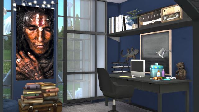 Brick & Steel - The Study для The Sims 4