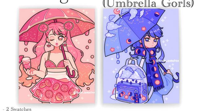 Painting Set - Fresh Bobatae (Umbrella Gorls) Collection