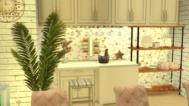 Natalie - kitchen and dining для The Sims 4