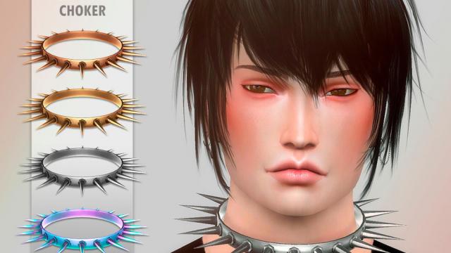 [Suzue]     [Suzue] Spike Choker  Nov 16, 2020 for The Sims 4