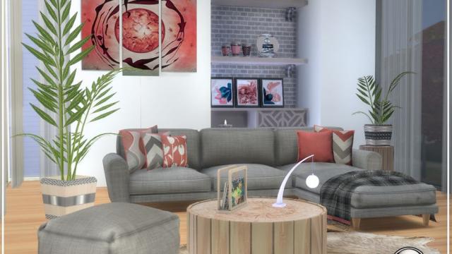 Wuulm living room для The Sims 4