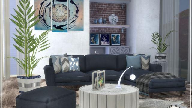 Wuulm living room для The Sims 4