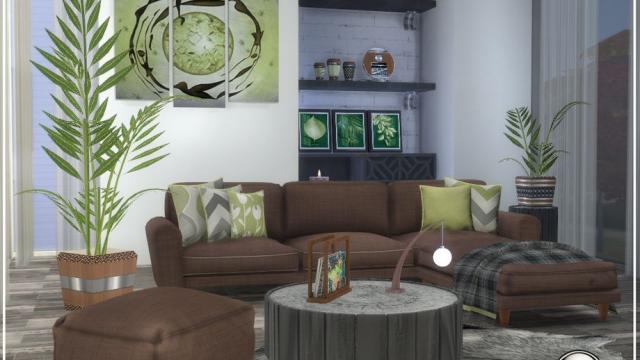 Wuulm living room для The Sims 4