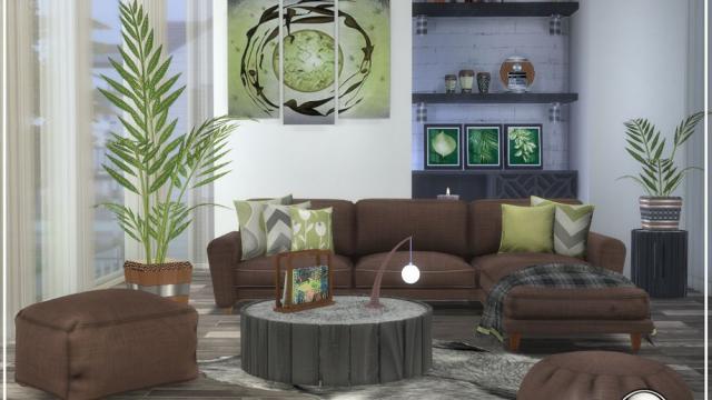 Wuulm living room для The Sims 4