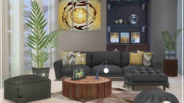 Wuulm living room для The Sims 4