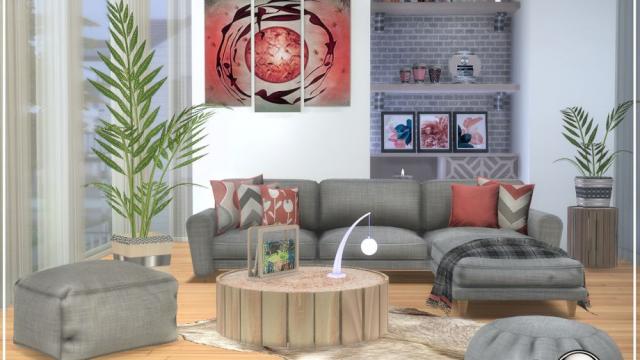 Wuulm living room для The Sims 4