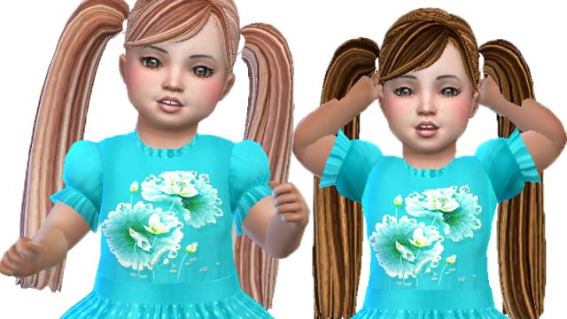 Long pony tales for toddlers for The Sims 4