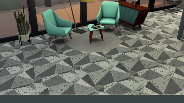 Retro Terrazzo Floor for The Sims 4