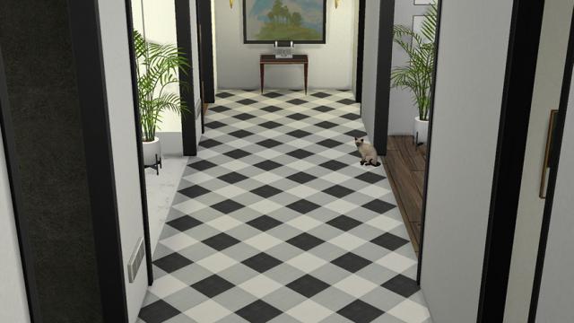 Modern Plaid Floor Tiles