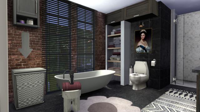 Brick & Steel - The Bath для The Sims 4