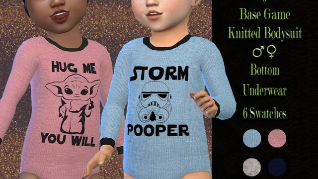 Toddler Star Wars Knitted Bodysuit for The Sims 4