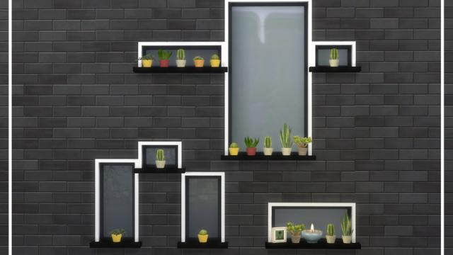 Окна / Preston Window Wall Part 1 для The Sims 4