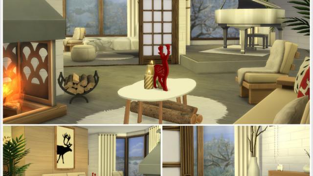 Holiday Wonderland_Snowflake Chalet для The Sims 4