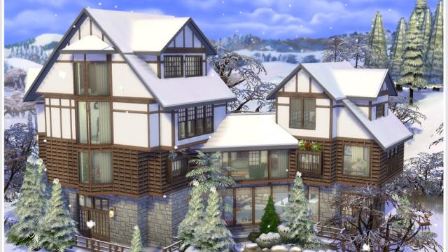 Holiday Wonderland_Snowflake Chalet для The Sims 4