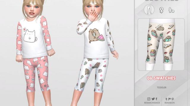 Cats PJ Pants for Girls 01