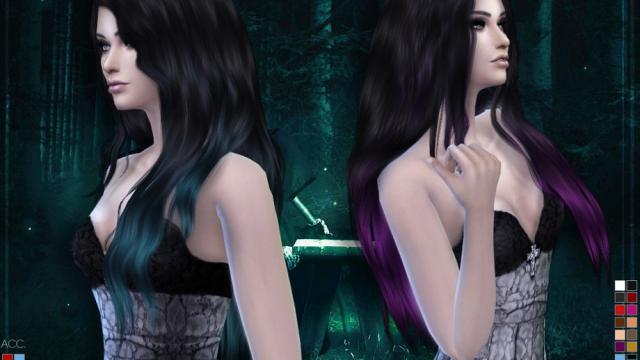 Stealthic - Midsummer Night (Female Hair) для The Sims 4