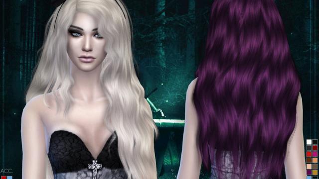 Stealthic - Midsummer Night (Female Hair) для The Sims 4