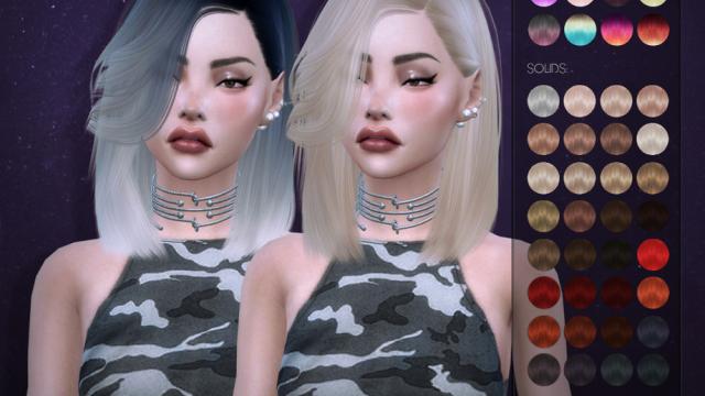 LeahLillith Lush Life Hair для The Sims 4