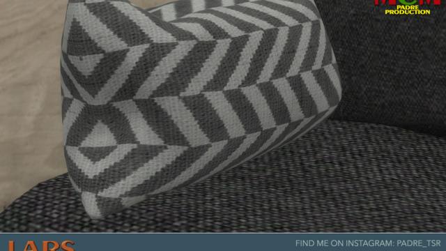 Lars Living Room - Loveseat Left Cushion for The Sims 4